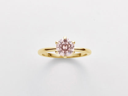 ピンクダイヤモンドイエローゴールドリング