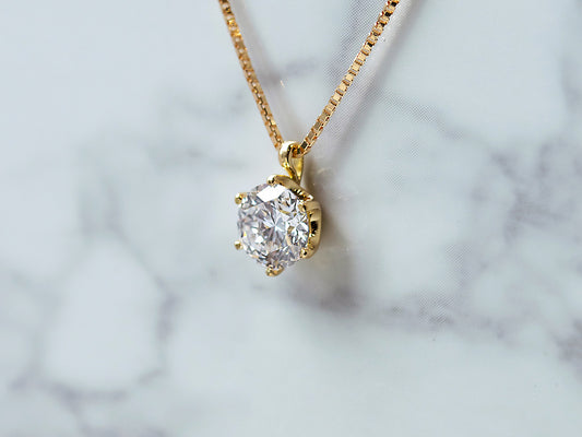 ホワイトダイヤモンドゴールドネックレス